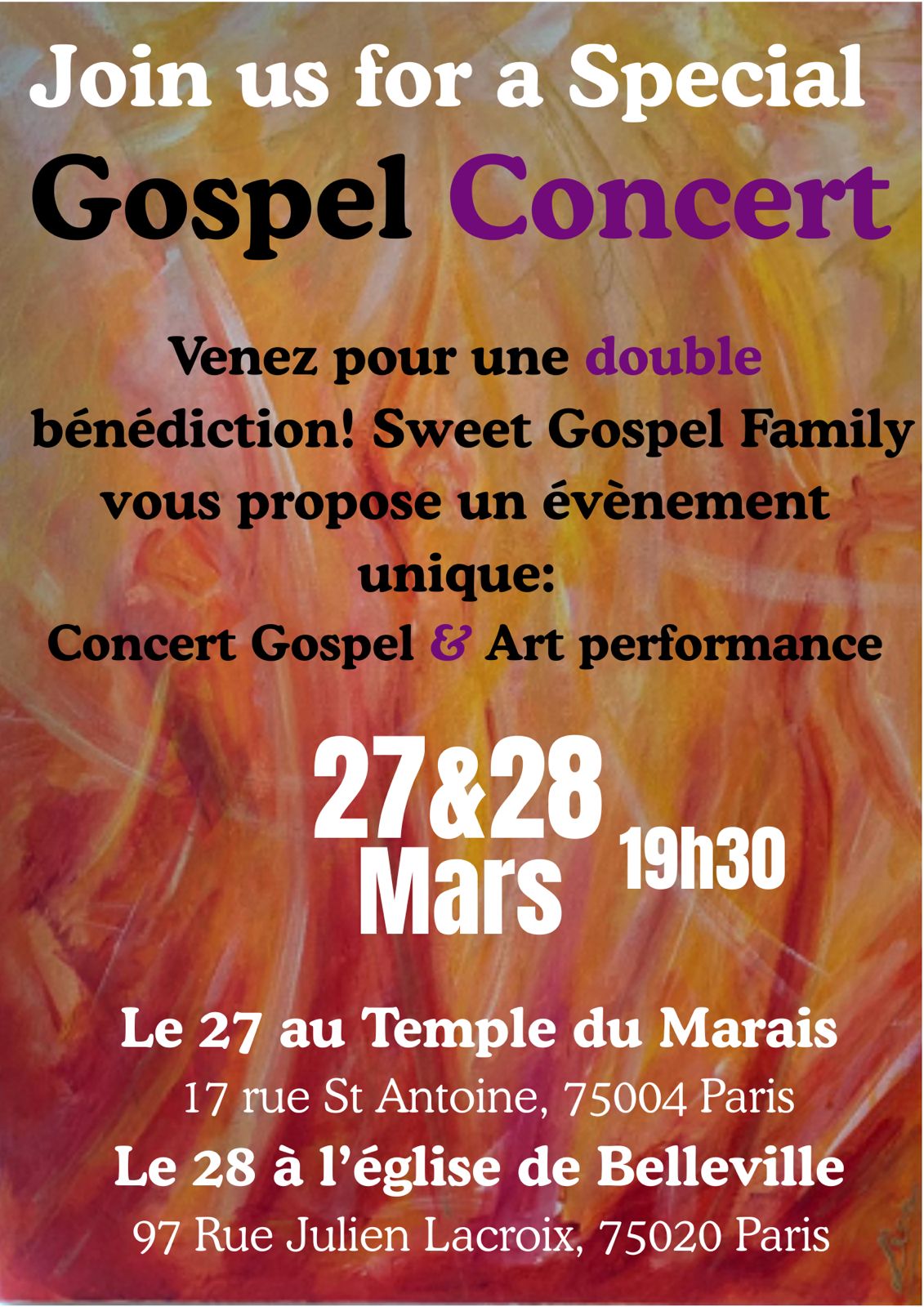 Sweet Gospel Family, concert et art performance